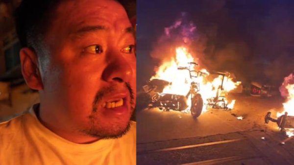 赚配网 吃夜宵顺手救了一栋楼的人，扬州一男子凌晨遇楼边电瓶车着火，冒险将其拖走获网友点赞